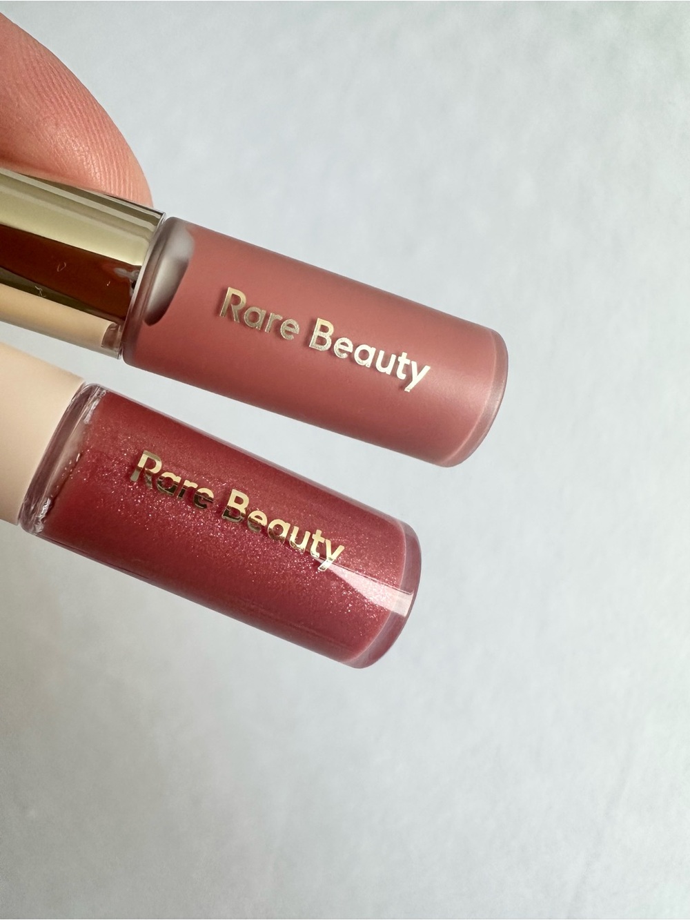 🆕 Rare Beauty Hope Blush and Glimmer Lip Gloss Set
